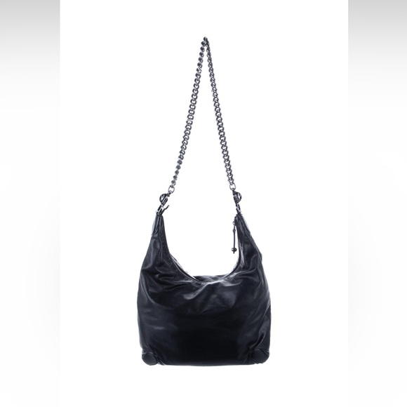 Gucci Black Leather Galaxy Chain Hobo Bag Authentic - Picture 13 of 13